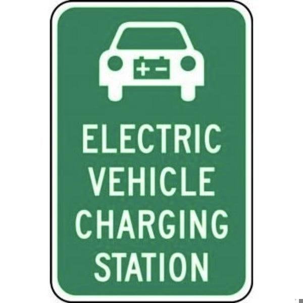 Accuform TRAFFIC SIGN ELECTRIC VEHICLE FRP387RA FRP387RA - main